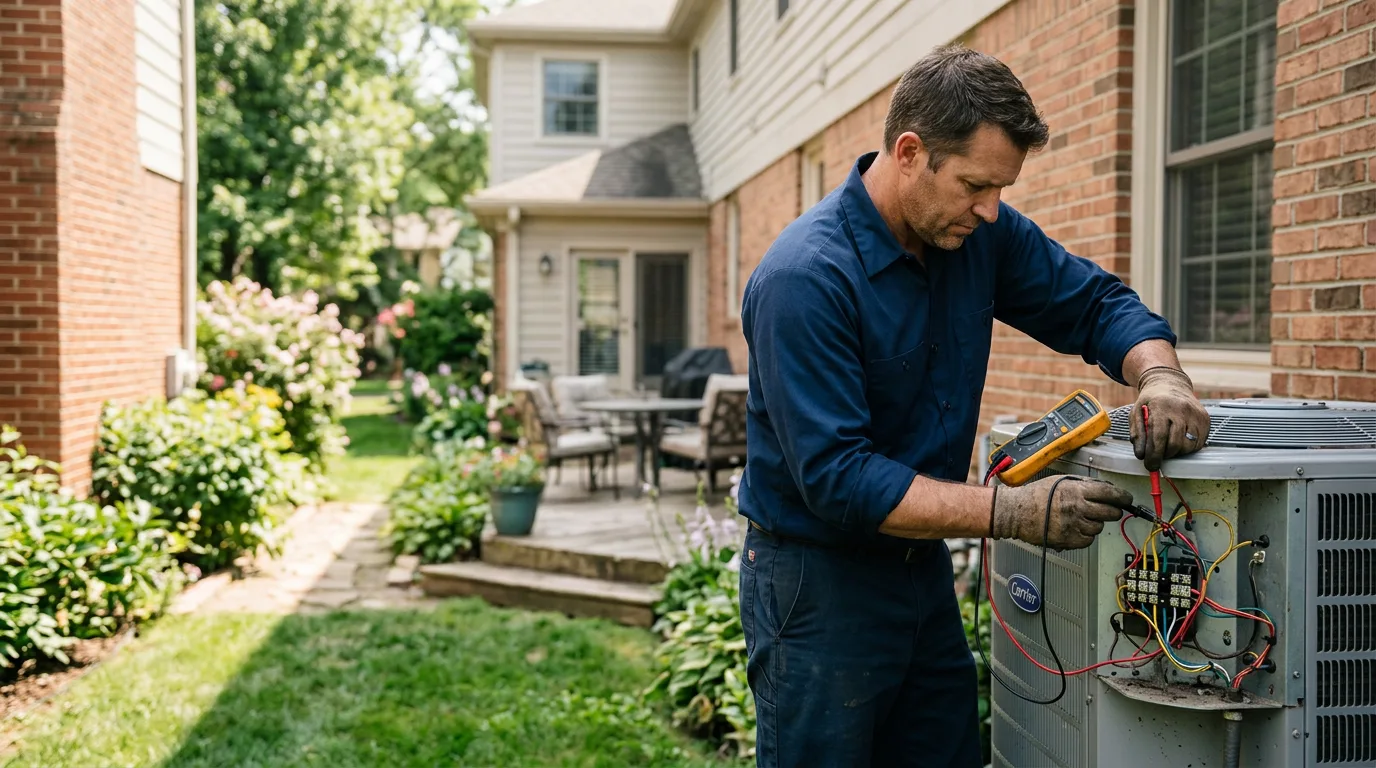 HVAC technician working near Yazoo City, MS